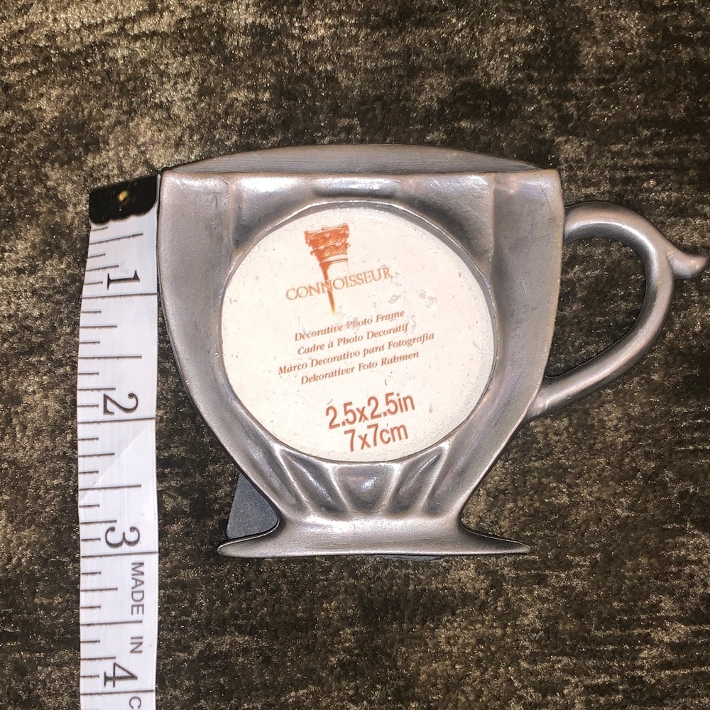 Vintage Silver Coffee Cup Photo Frame